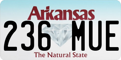 AR license plate 236MUE