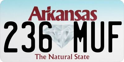 AR license plate 236MUF