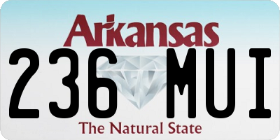 AR license plate 236MUI