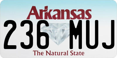 AR license plate 236MUJ