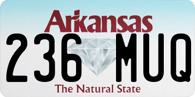 AR license plate 236MUQ