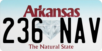 AR license plate 236NAV