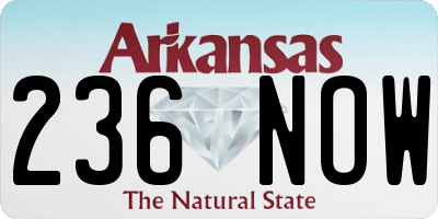 AR license plate 236NOW