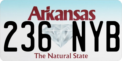 AR license plate 236NYB