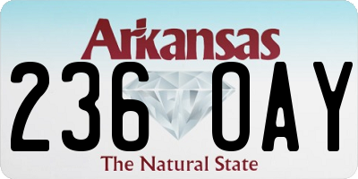 AR license plate 236OAY