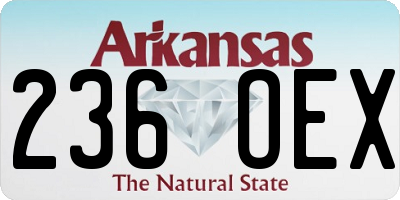 AR license plate 236OEX