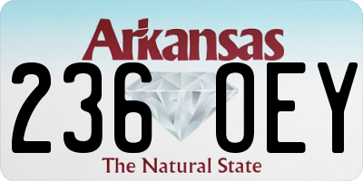 AR license plate 236OEY