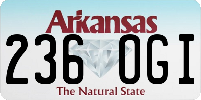 AR license plate 236OGI