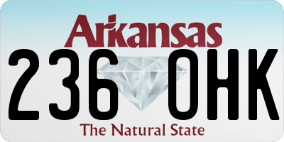 AR license plate 236OHK