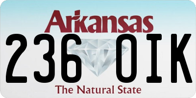 AR license plate 236OIK