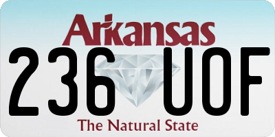 AR license plate 236UOF