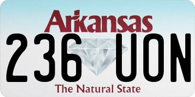 AR license plate 236UON
