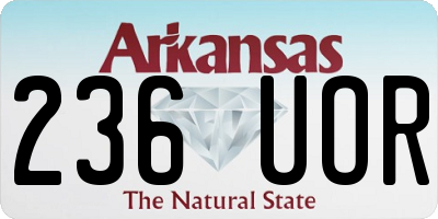 AR license plate 236UOR
