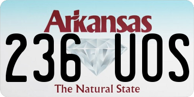 AR license plate 236UOS