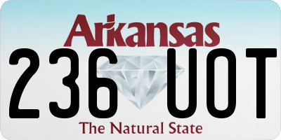 AR license plate 236UOT
