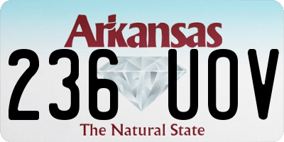 AR license plate 236UOV