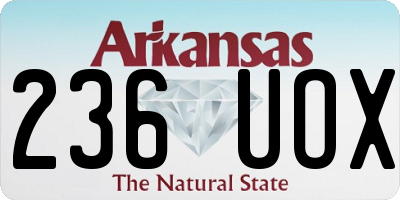 AR license plate 236UOX