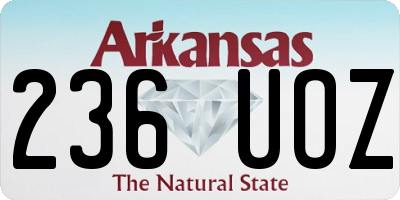 AR license plate 236UOZ