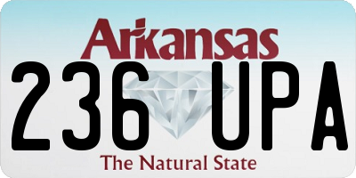 AR license plate 236UPA
