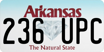 AR license plate 236UPC