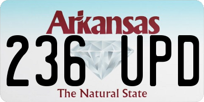 AR license plate 236UPD