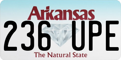 AR license plate 236UPE