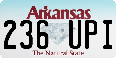 AR license plate 236UPI