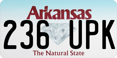 AR license plate 236UPK