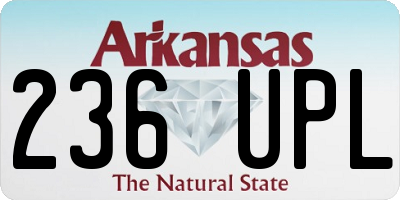 AR license plate 236UPL