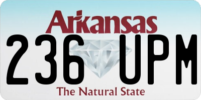 AR license plate 236UPM