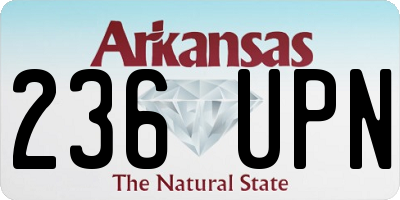 AR license plate 236UPN