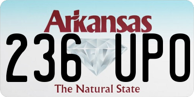 AR license plate 236UPO