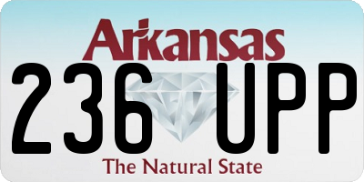 AR license plate 236UPP