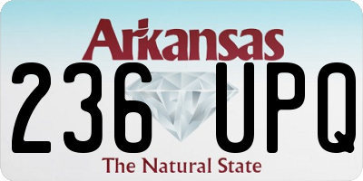 AR license plate 236UPQ