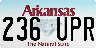 AR license plate 236UPR