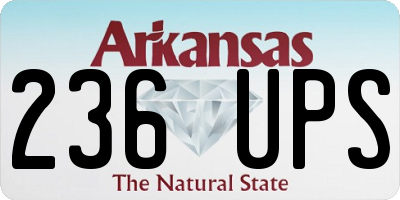 AR license plate 236UPS