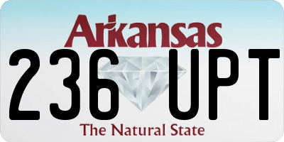 AR license plate 236UPT