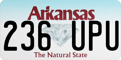 AR license plate 236UPU