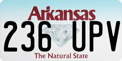 AR license plate 236UPV