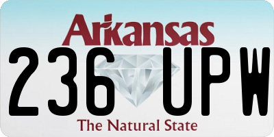 AR license plate 236UPW