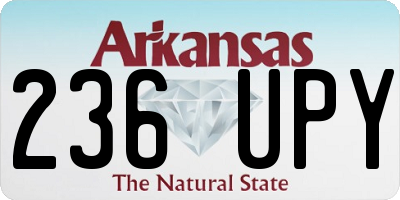 AR license plate 236UPY