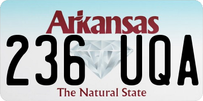 AR license plate 236UQA