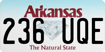 AR license plate 236UQE