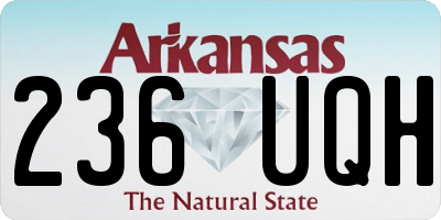 AR license plate 236UQH