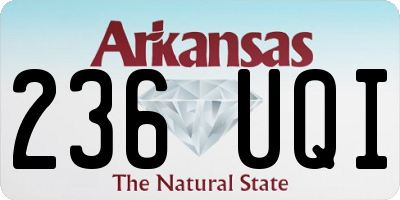 AR license plate 236UQI