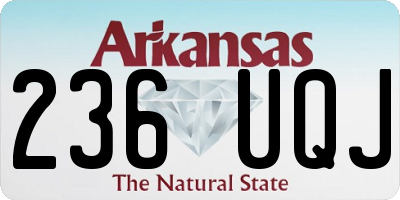 AR license plate 236UQJ