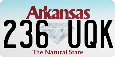 AR license plate 236UQK