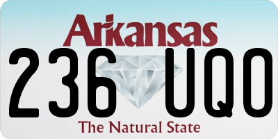 AR license plate 236UQO