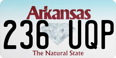 AR license plate 236UQP