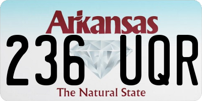 AR license plate 236UQR